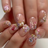 NA082 - 3D Embossed Floral Nails